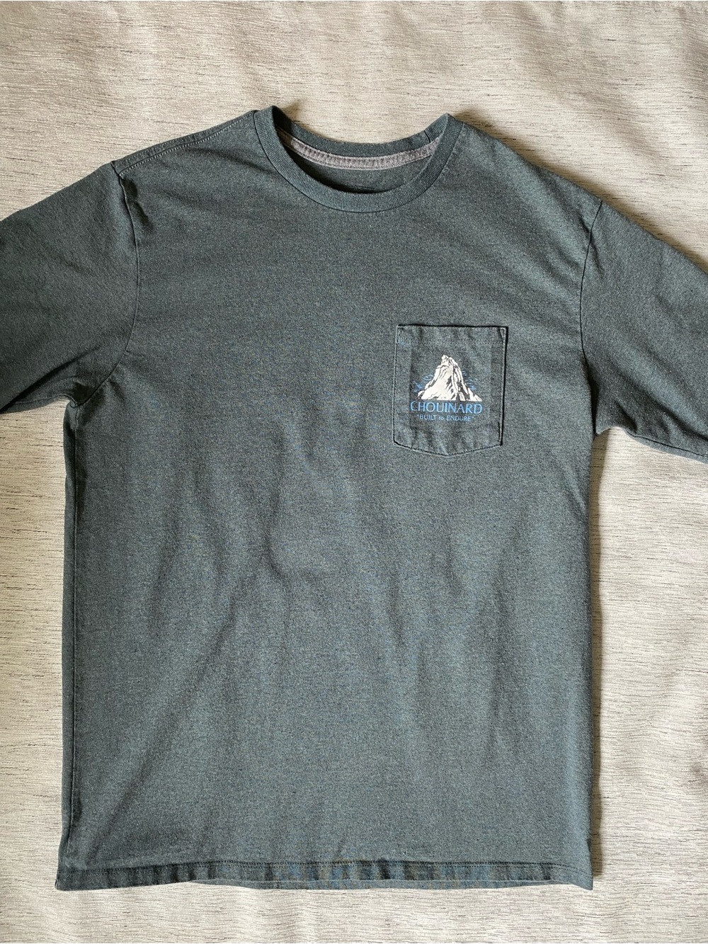 Patagonia Chouinard Graphic Men’s Short-Sleeve Pocket Tee in Charcoal Gray - Picture 4 of 11